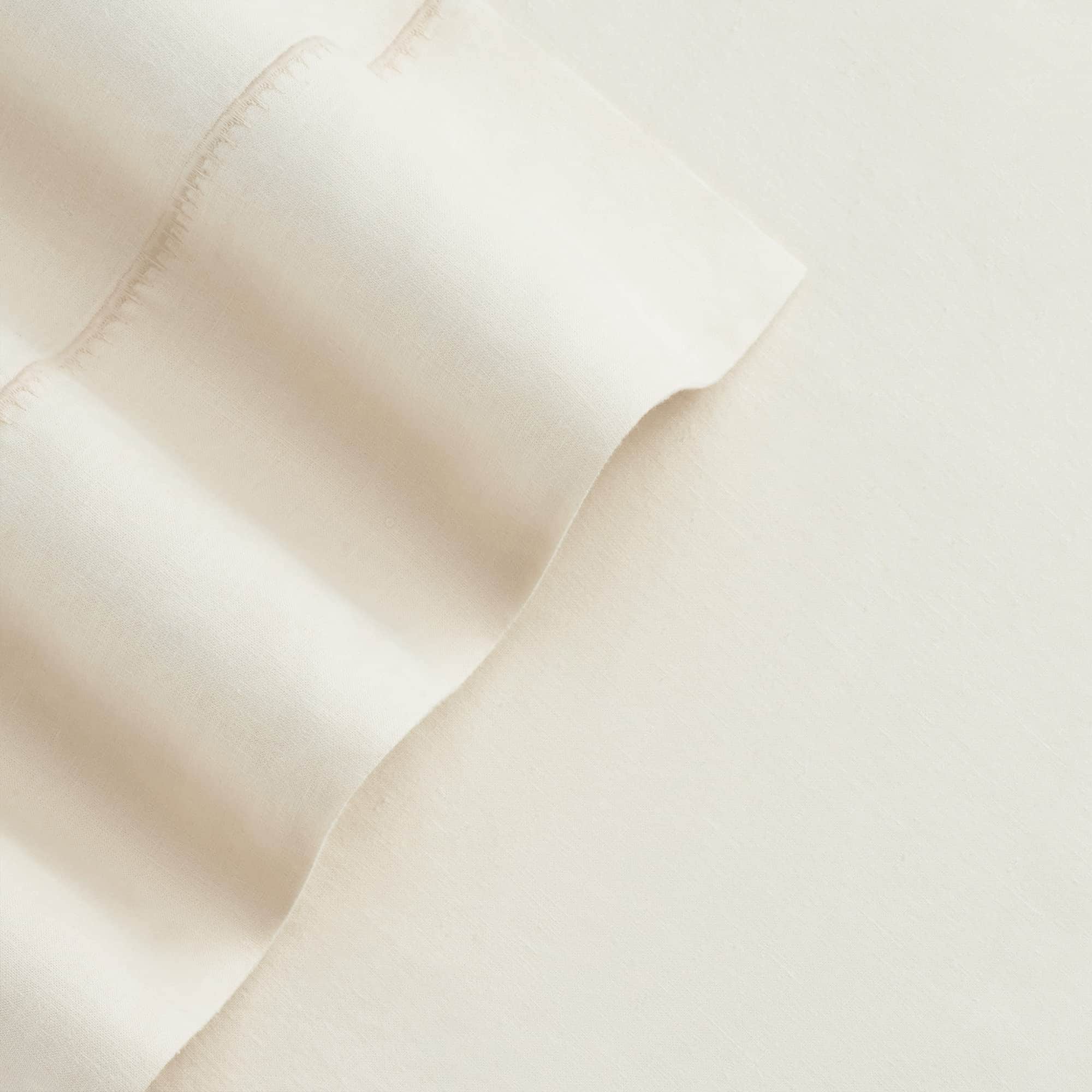 Juego de sábanas de lino de eucalipto -Crema de Latte - Imagen 4