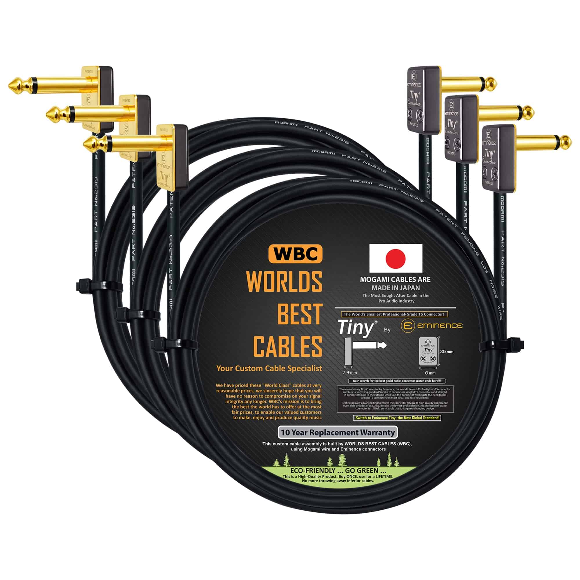 3 Unidades - Cable de 5 Pies - Cable para Pedal, Efectos,
