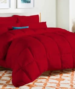 Juego de Edredón de Diseño en Caja Color Rojo Sangre