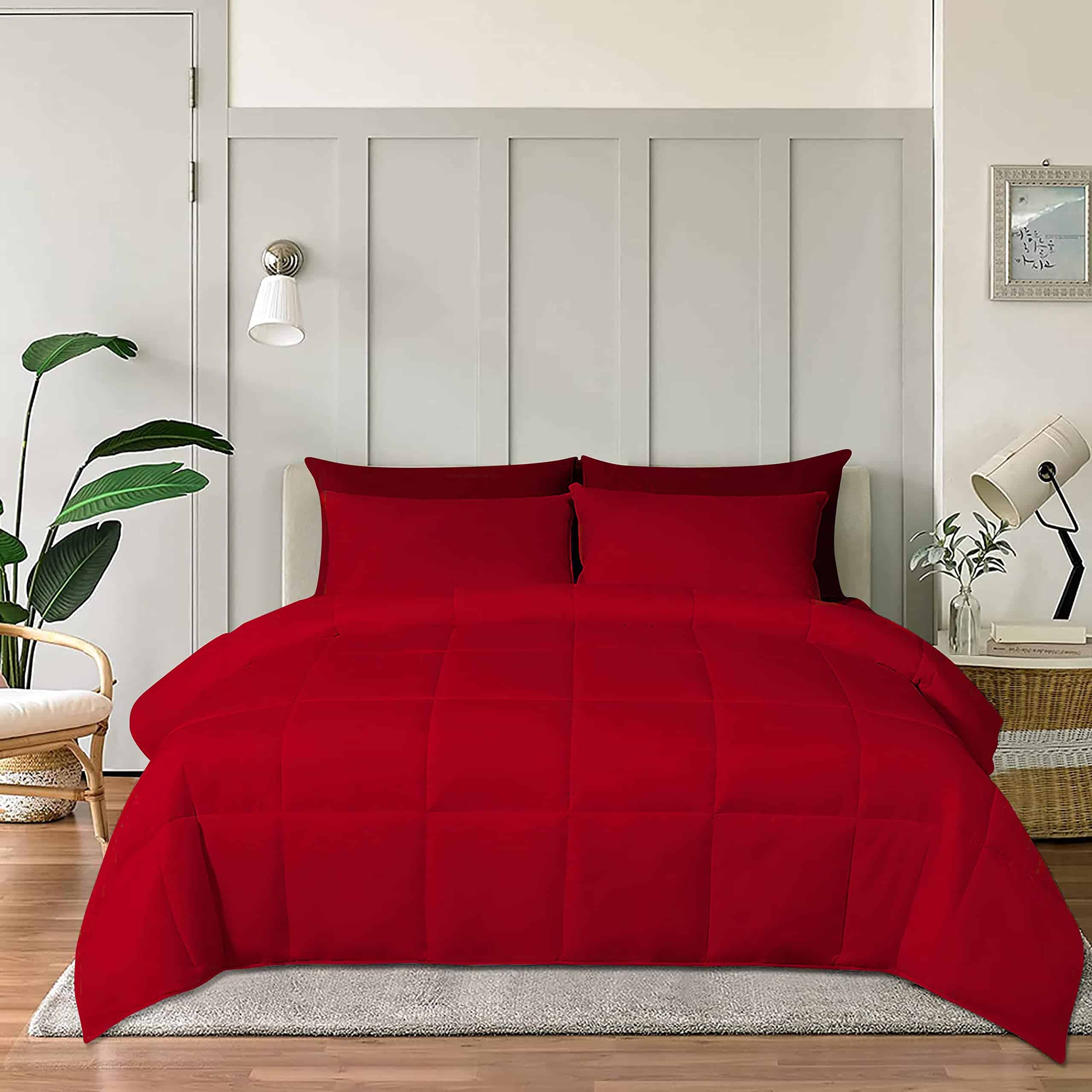 Juego de Edredón de Diseño en Caja Color Rojo Sangre - Imagen 3