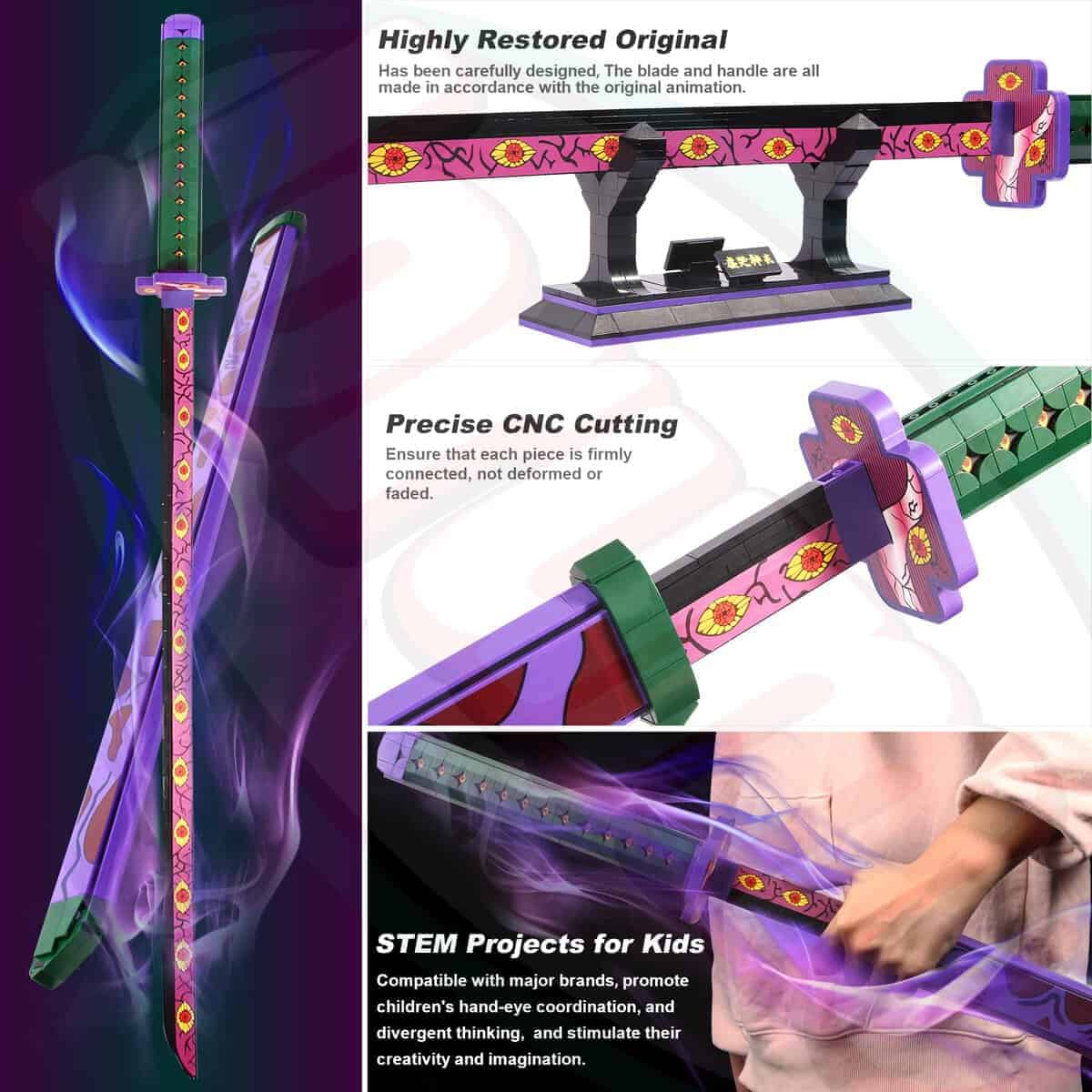 Juego de Construcción de Espada Kokushibo de Demon Slayer, - Imagen 4