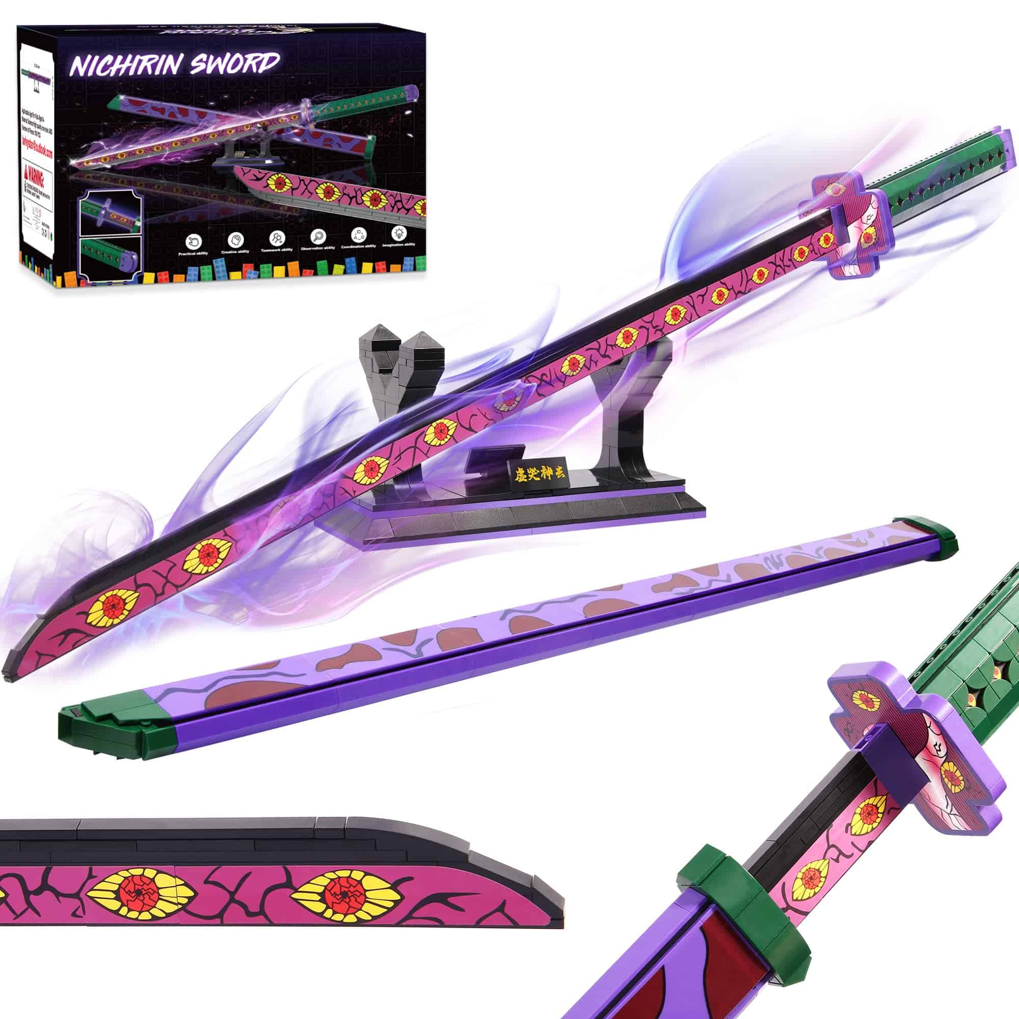 Juego de Construcción de Espada Kokushibo de Demon Slayer,