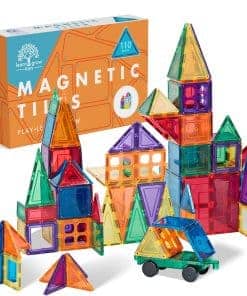 Juego de 110 piezas de azulejos magnéticos Lean & Grow Toys
