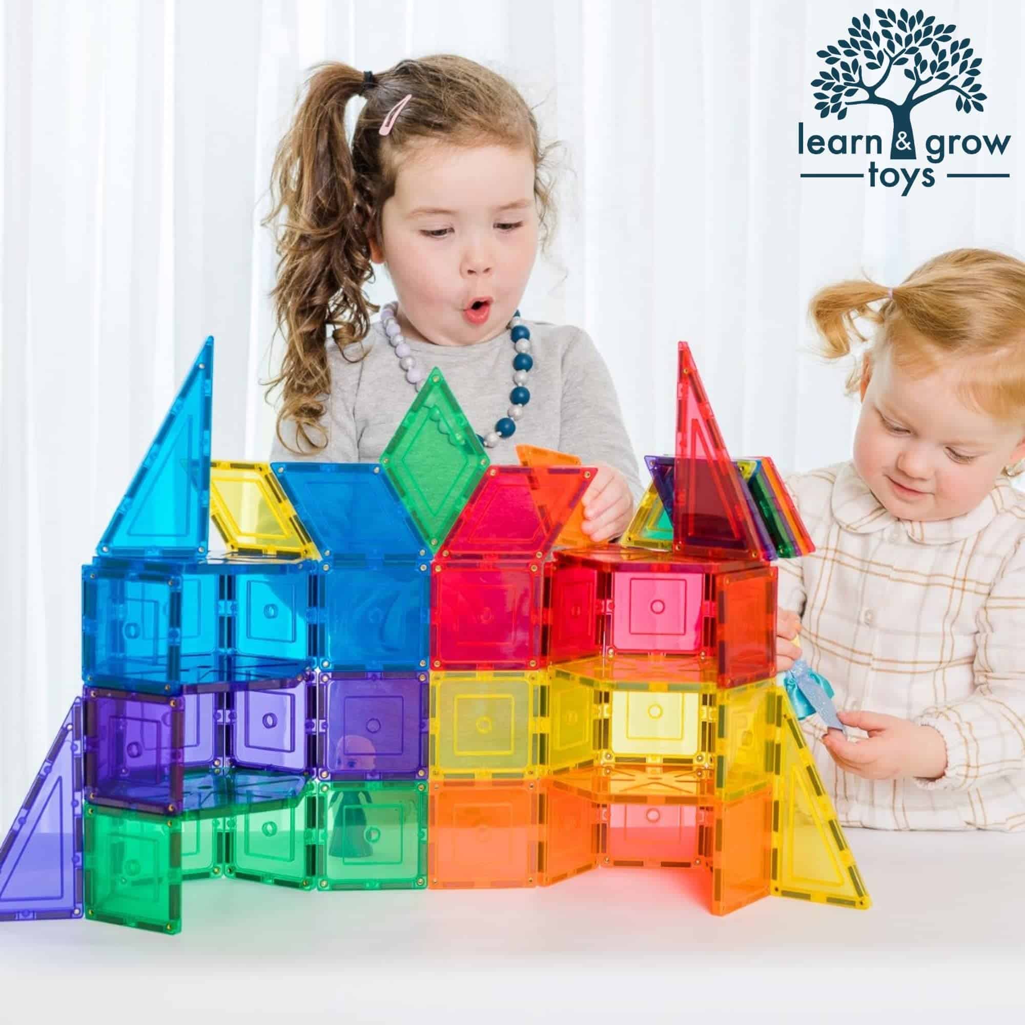 Juego de 110 piezas de azulejos magnéticos Lean & Grow Toys - Imagen 5