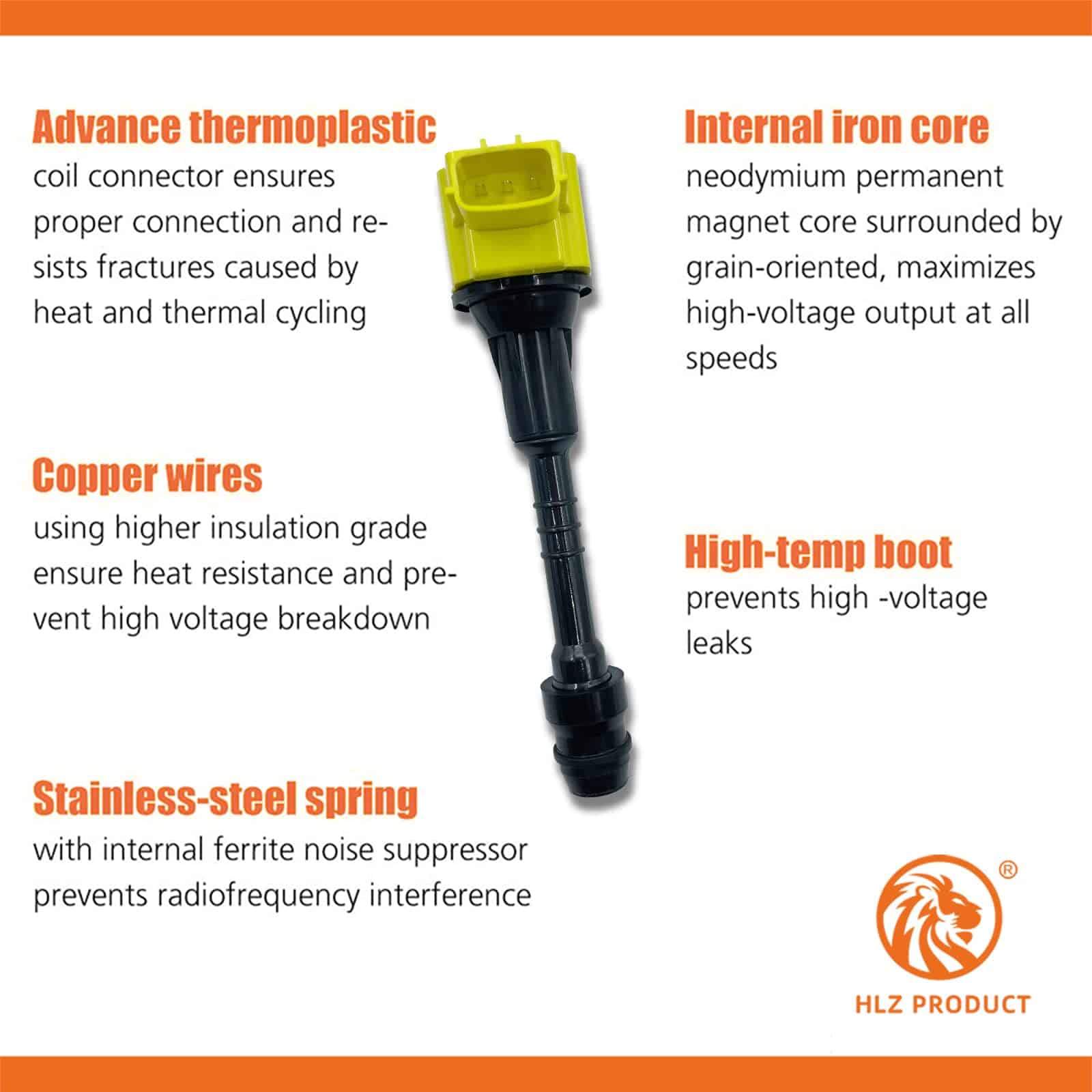 CONJUNTO DE 4 BOBINAS DE ENCENDIDO DE RENDIMIENTO DE HLZ - Imagen 5