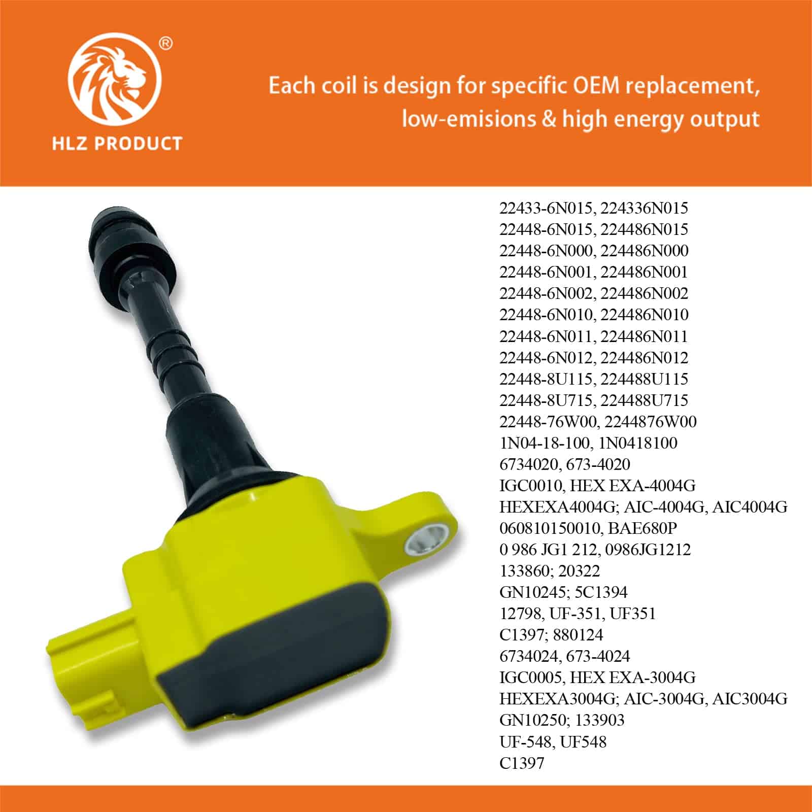 CONJUNTO DE 4 BOBINAS DE ENCENDIDO DE RENDIMIENTO DE HLZ - Imagen 6