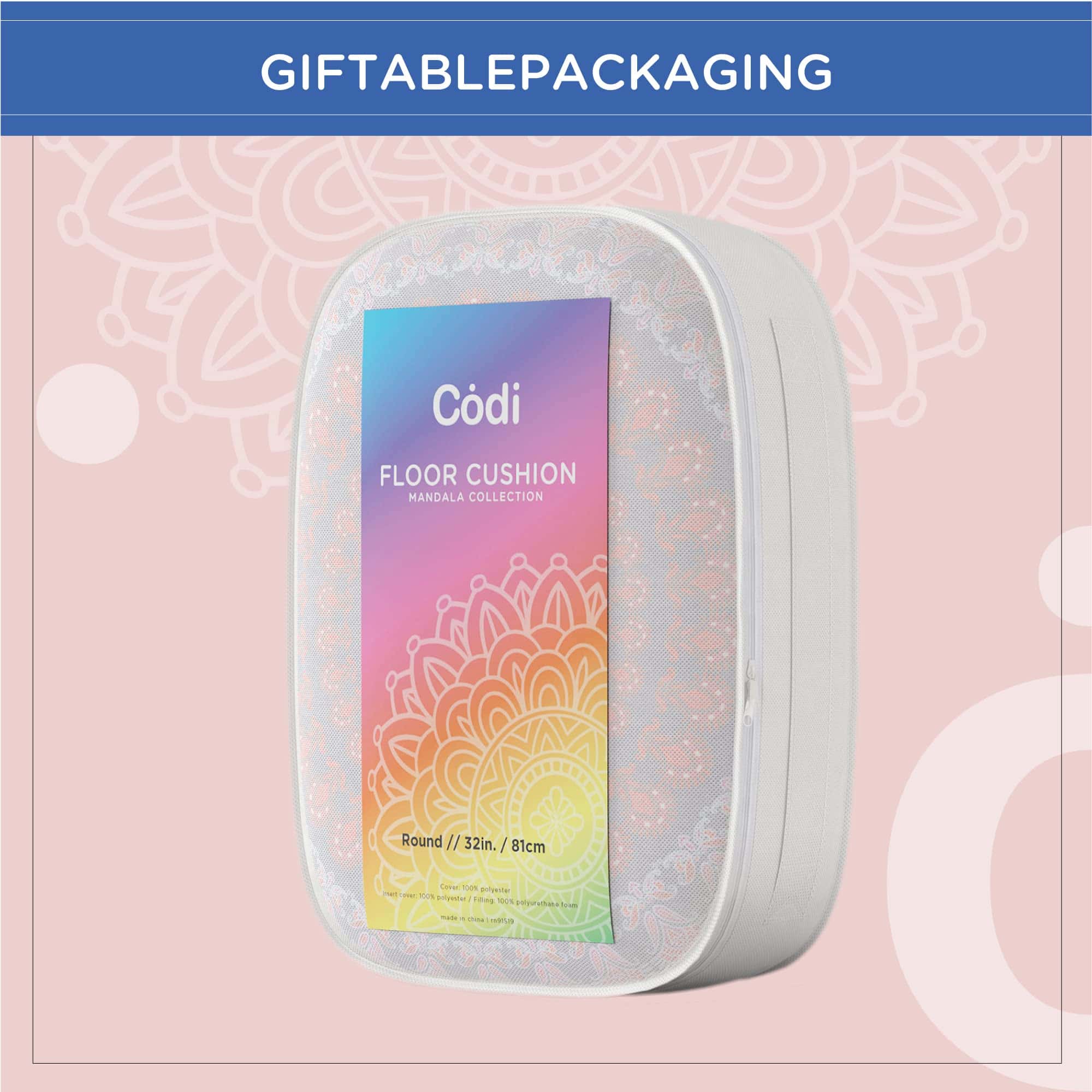 Set de 2 Cojines de Meditación Codi, Cojines Grandes - Imagen 7