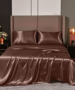 Juego de sábanas de satén de seda pura 4 piezas Cloud Fino,