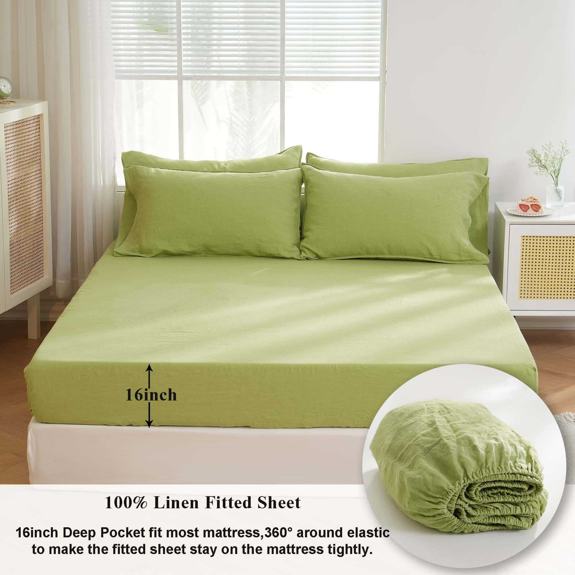 Juego de Sábanas SÍMBOLO DE LA VICTORIA 100% Lino Orgánico - Imagen 3