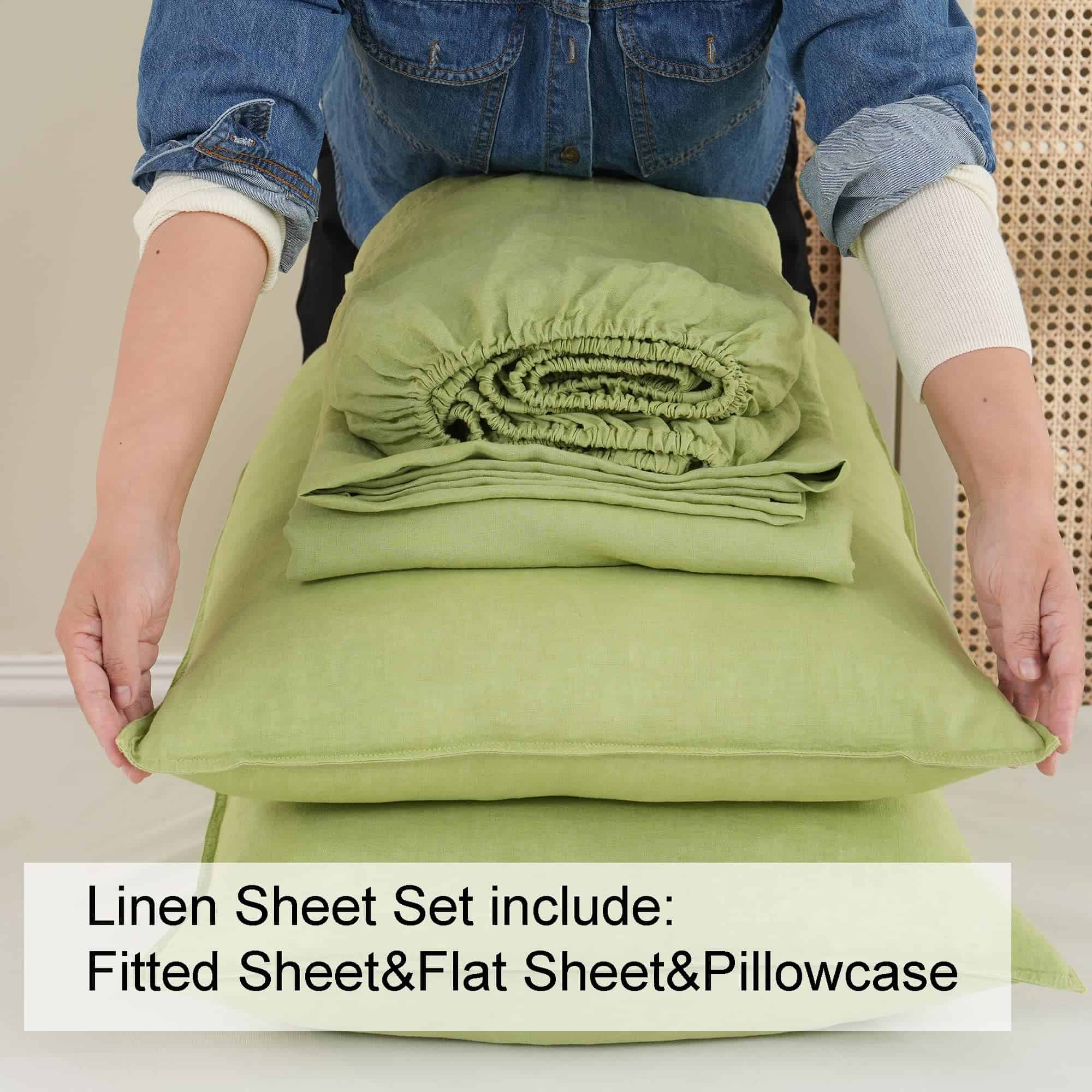 Juego de Sábanas SÍMBOLO DE LA VICTORIA 100% Lino Orgánico - Imagen 8