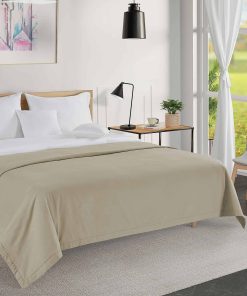 Manta de Algodón 100% LANE LINEN, Manta Blanca para Sofá,