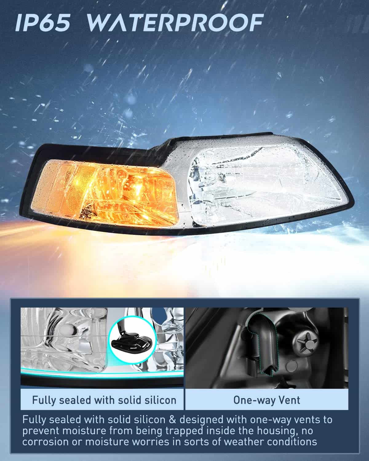 Conjunto de Faros Nilight para Ford Mustang 1999 2000 2001 - Imagen 5