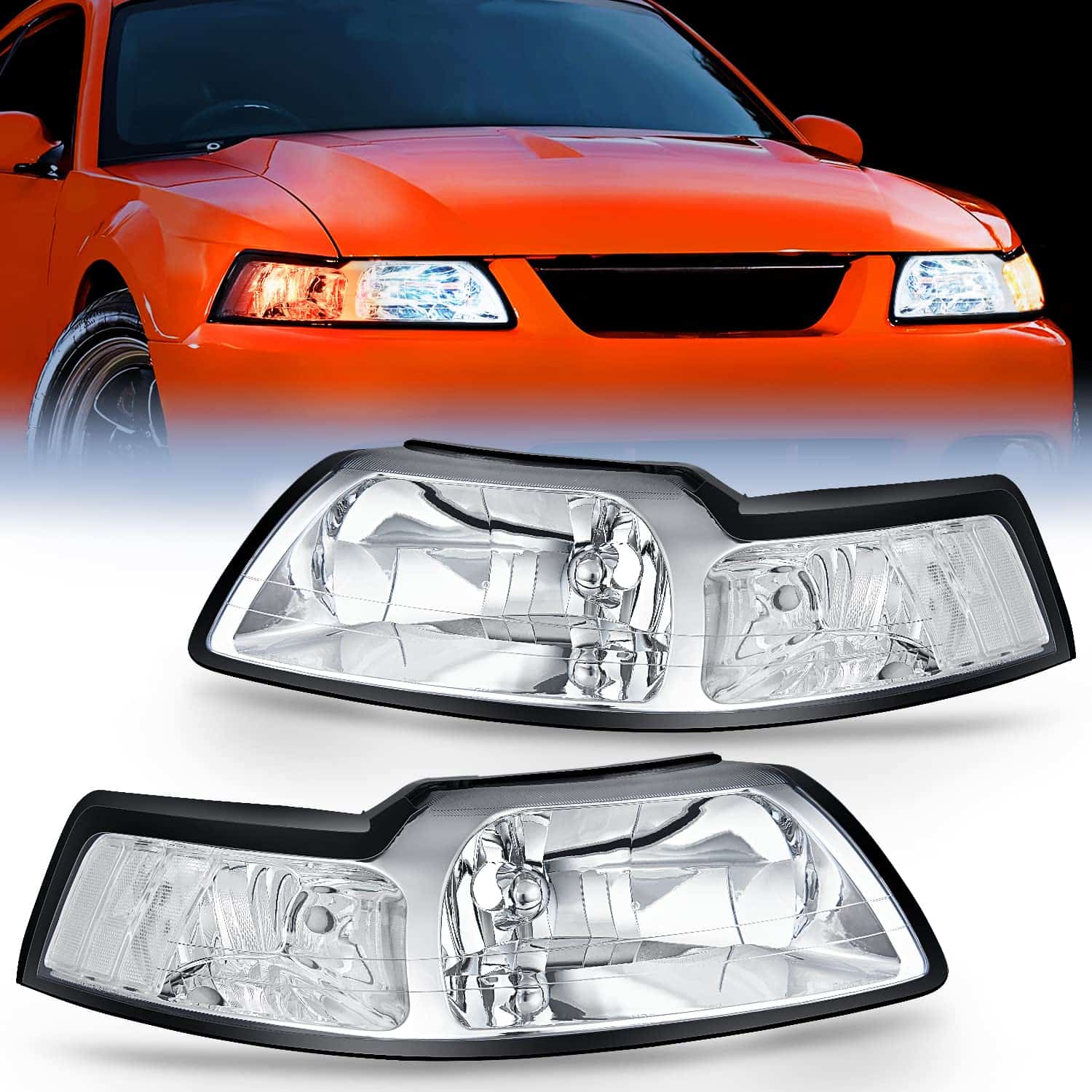 Conjunto de Faros Nilight para Ford Mustang 1999 2000 2001