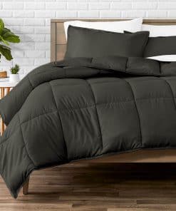 Juego de edredón Bare Home - Tamaño Queen - -Gris Hierro For