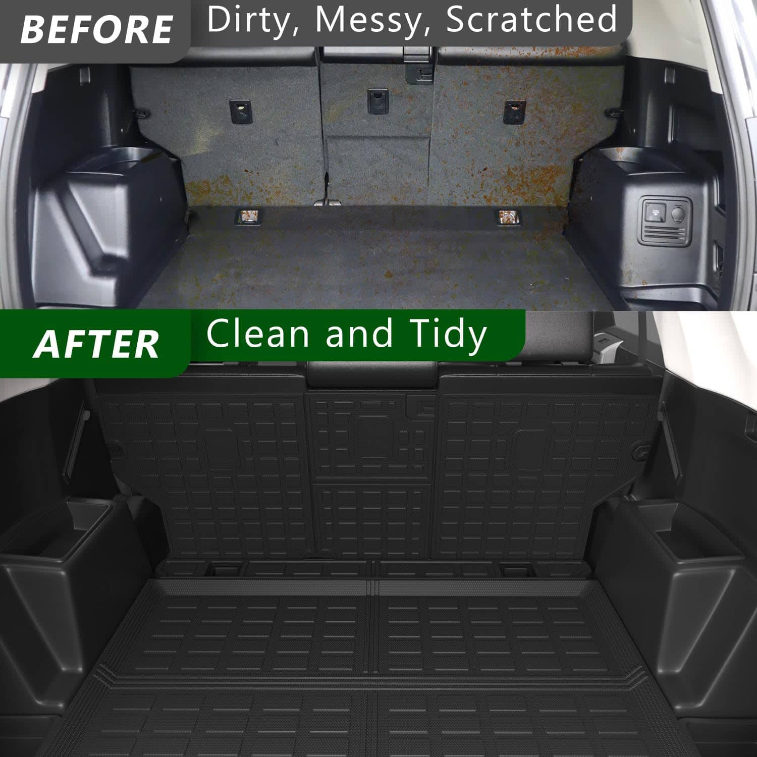 xipoqix Tapete de Maletero y Tapete de Respaldo Compatible - Imagen 4