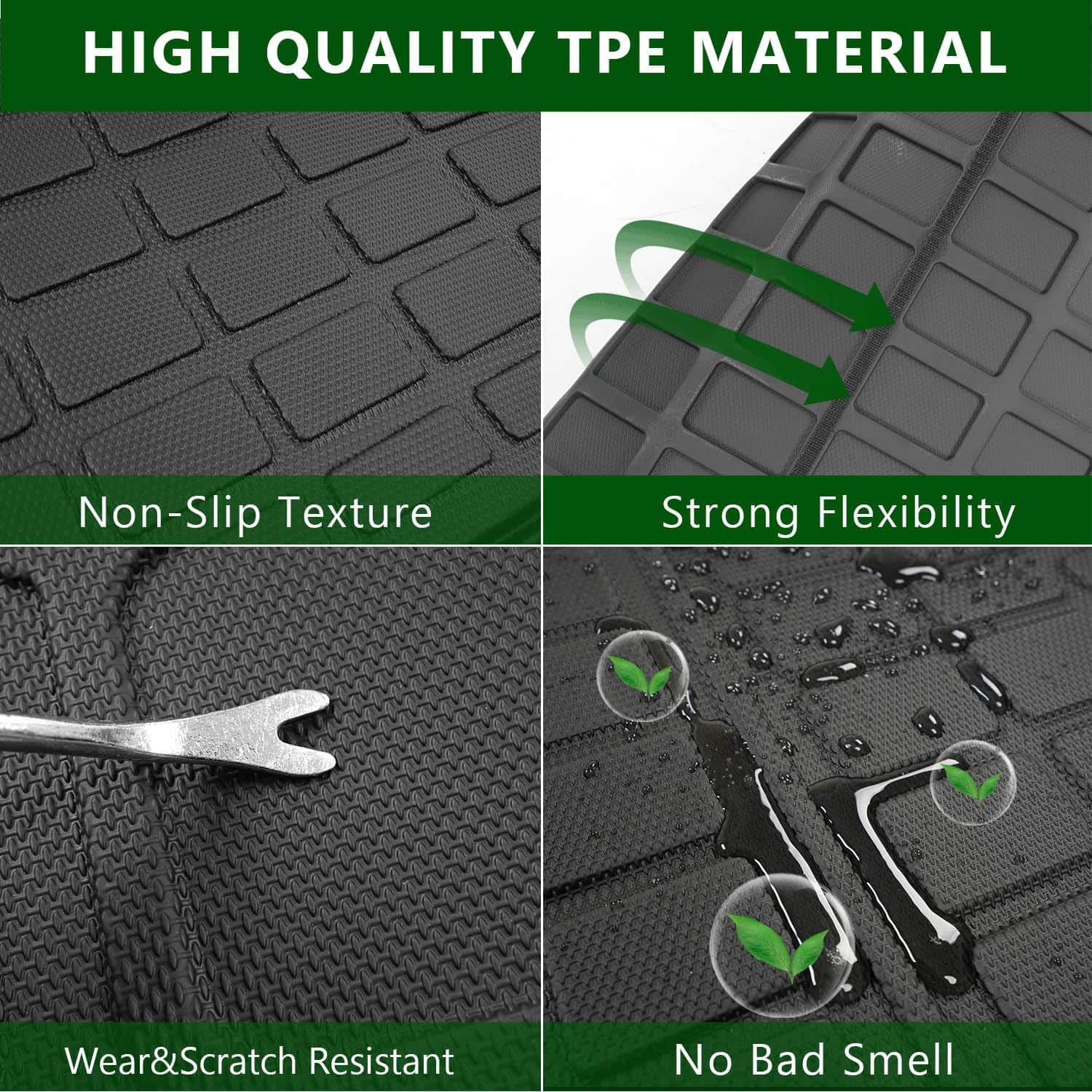 xipoqix Tapete de Maletero y Tapete de Respaldo Compatible - Imagen 5