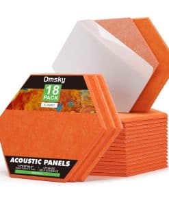 18 Pack Paneles Acústicos Hexagonales, 12" -(Naranja)