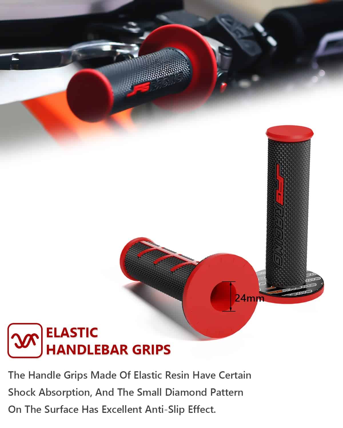 JFG RACING 1 1/8" 28mm Juego de Manillar de Motocicleta con - Imagen 6