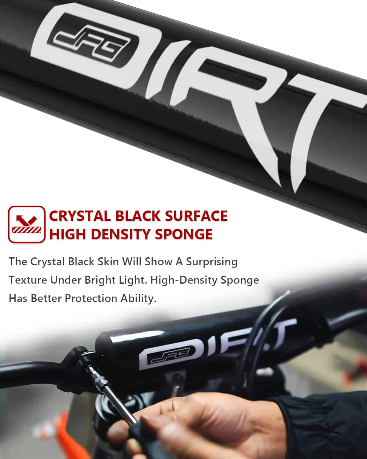 JFG RACING 1 1/8" 28mm Juego de Manillar de Motocicleta con - Imagen 4