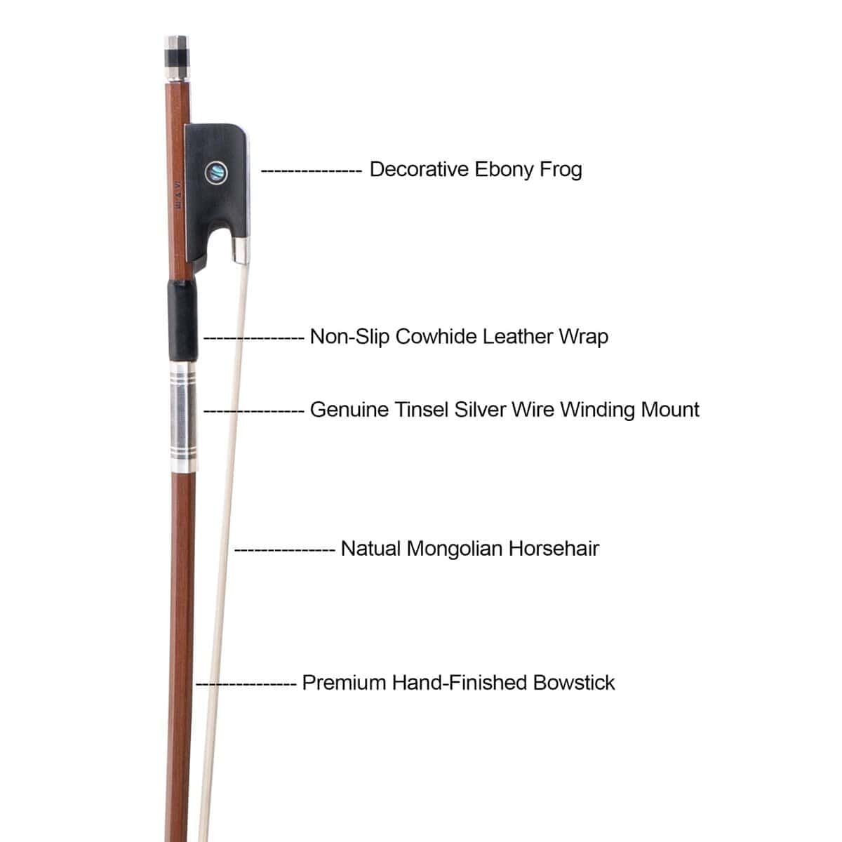 Arco de Viola Clásica MI&VI AB-530 de Pau Brasil para - Imagen 3