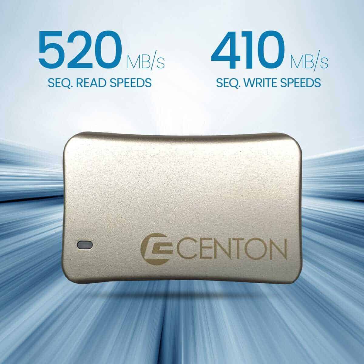 SSD Externo Centon (Plata Metálica), USB-C 3.2 Gen 2, 500GB - Imagen 7