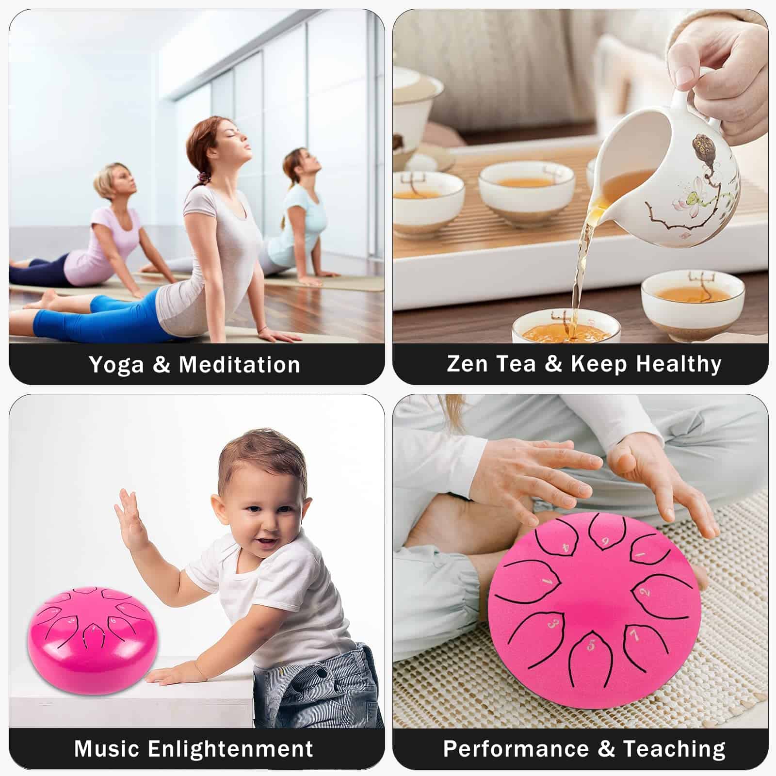 Instrumento Musical de Acero Tongue Drum para Niños: Set de - Imagen 8