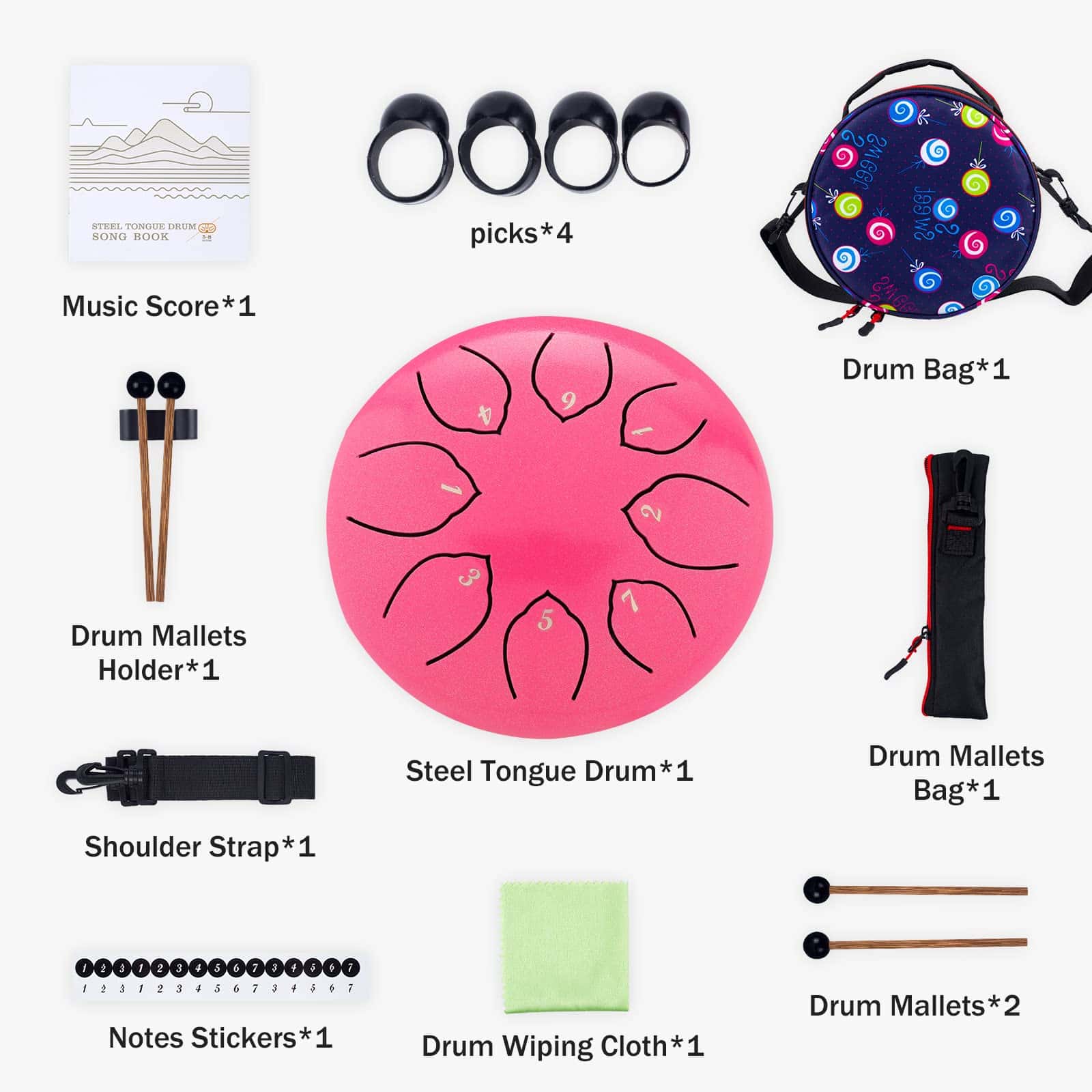 Instrumento Musical de Acero Tongue Drum para Niños: Set de - Imagen 4