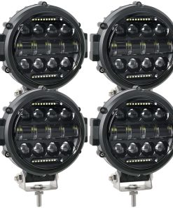 Barra de luz LED redonda Falconstar de 7 pulgadas, 60W