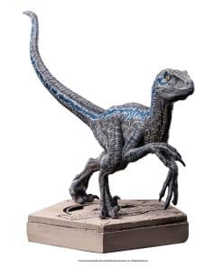 Estátua Jurassic World Icons Velociraptor Blue, 9cm