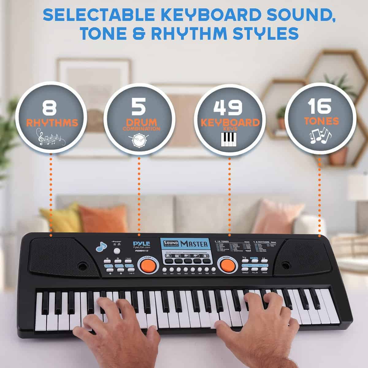 Piano Teclado Musical Karaoke Digital Portátil de 49 Teclas - Imagen 5