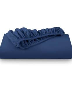 Sábana Ajustable de Franela Bare Home 100% -Azul Oscuro