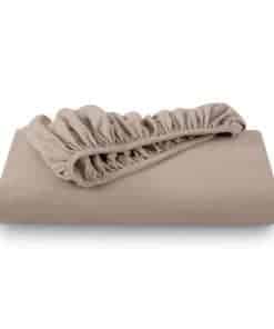 Sábana Ajustable de Franela Bare Home 100% -Taupe