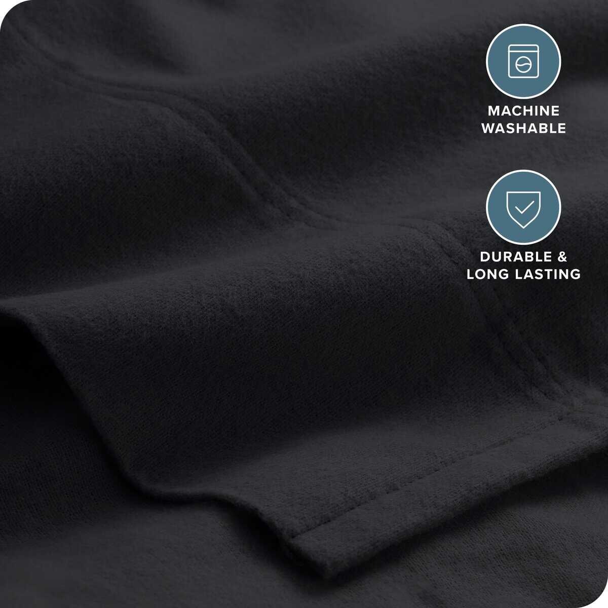 Juego de sábanas de franela Bare Home 100% algodón, súper - Imagen 4