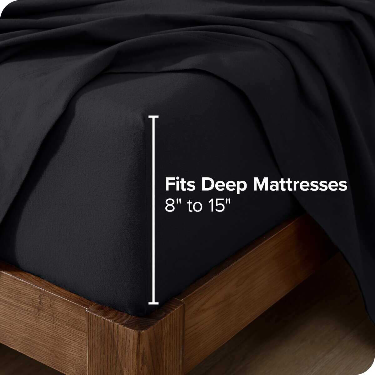 Juego de sábanas de franela Bare Home 100% algodón, súper - Imagen 6