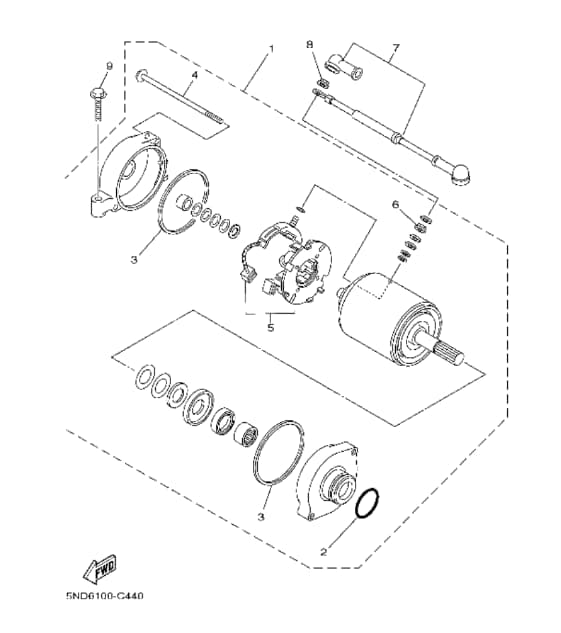 Reemplazo de Arranque para Yamaha Grizzly Rhino 660 YFM660 - Imagen 8