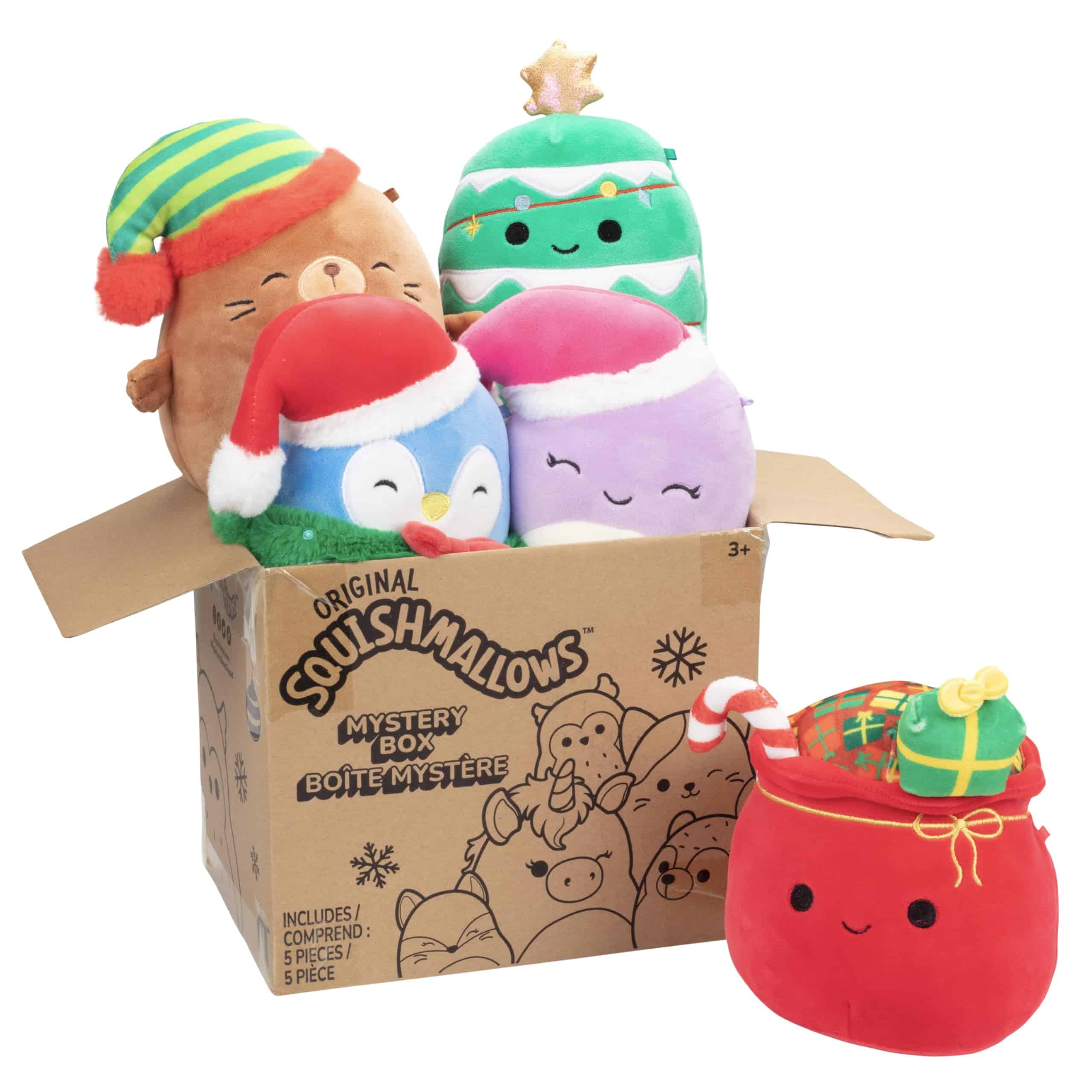 Caja de Misterio Navideña Squishmallows Original de 5