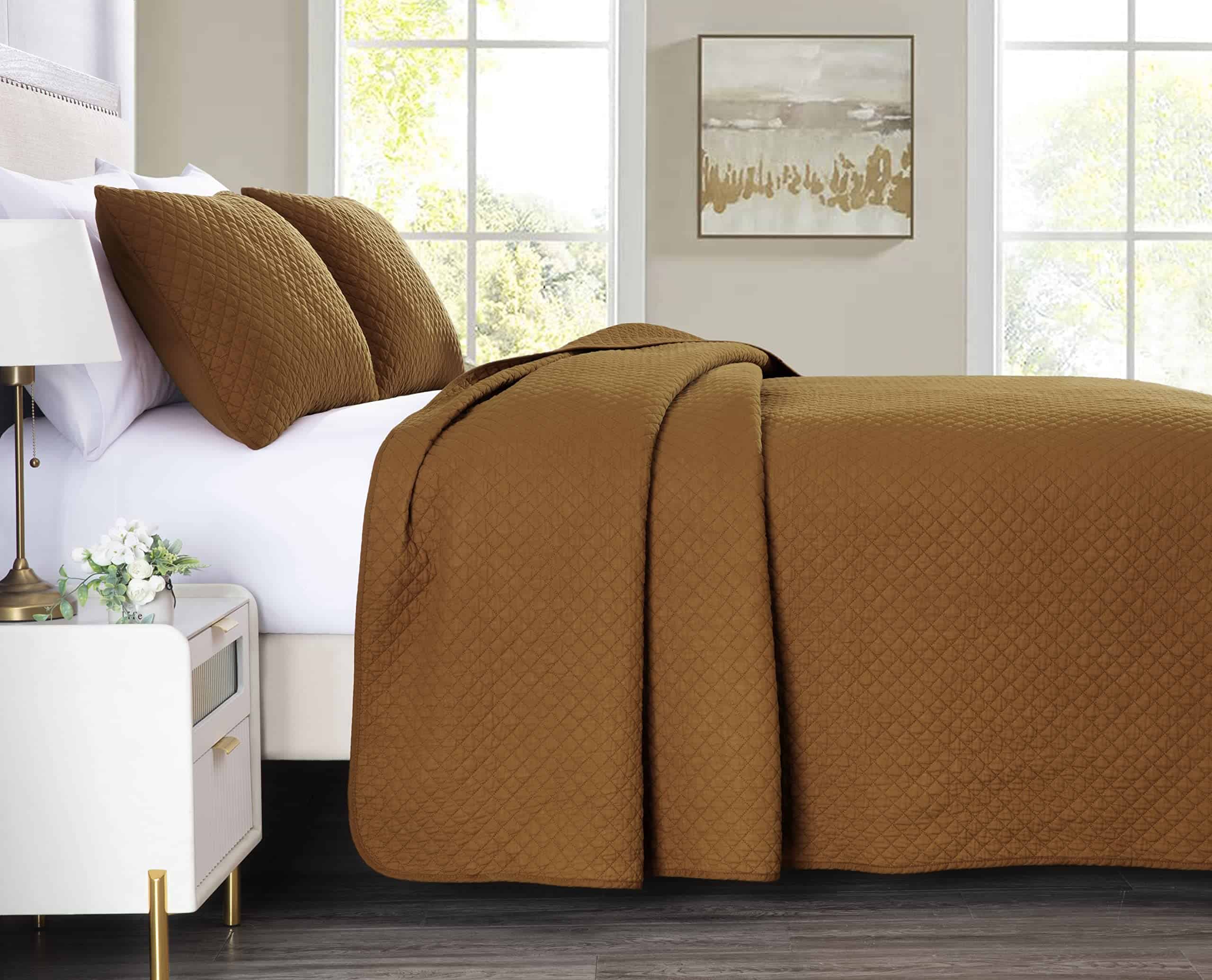 Set de Colcha de Algodón Chezmoi Collection Avon 3 Piezas - Imagen 4