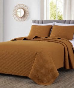 Set de Colcha de Algodón Chezmoi Collection Avon 3 Piezas