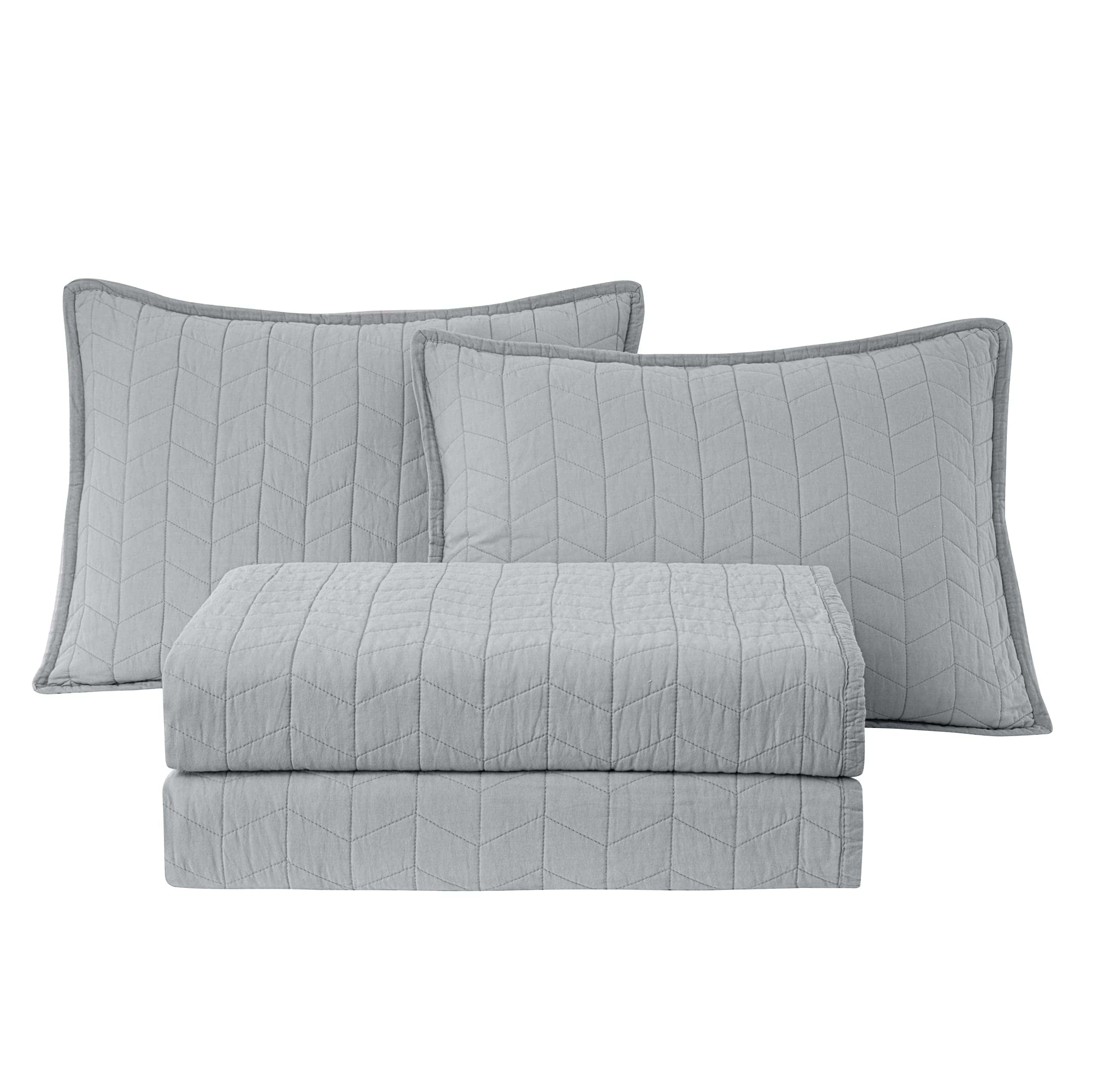 Juego de Edredón Chezmoi Collection Madrid 3 -Gris Claro con - Imagen 10