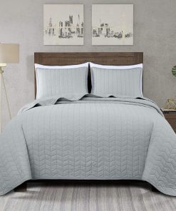 Juego de Edredón Chezmoi Collection Madrid 3 -Gris Claro con
