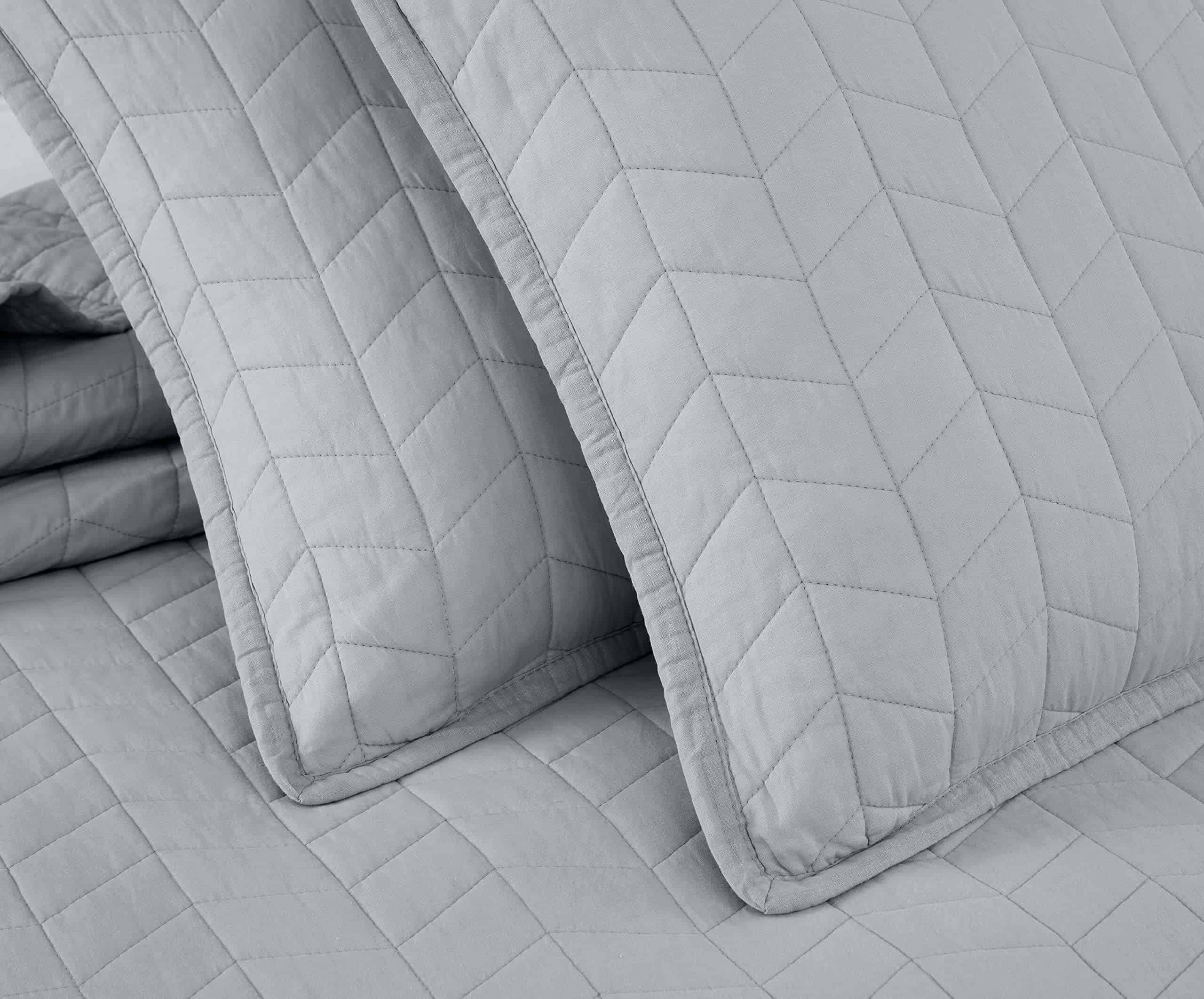 Juego de Edredón Chezmoi Collection Madrid 3 -Gris Claro con - Imagen 6