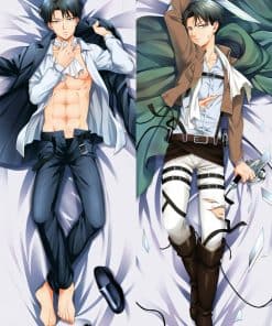 Funda de almohada para cuerpo de Anime Levi Dakimakura
