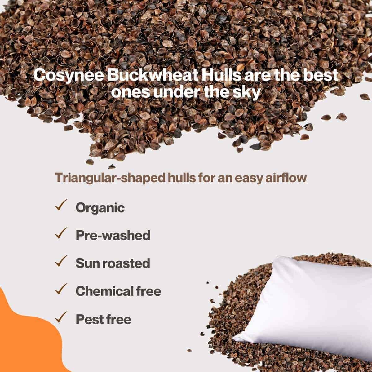 Almohada de Trigo Sarraceno Orgánico de cosynee | Almohada - Imagen 6