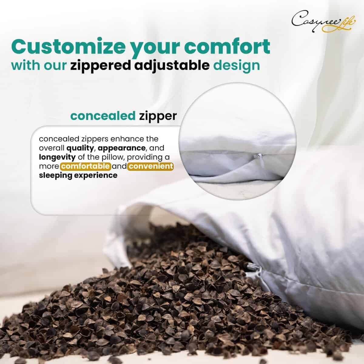 Almohada de Trigo Sarraceno Orgánico de cosynee | Almohada - Imagen 5