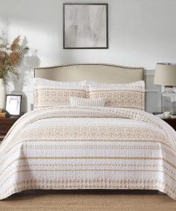 Quilts King Size - Juego de Colchas King en Color Taupe