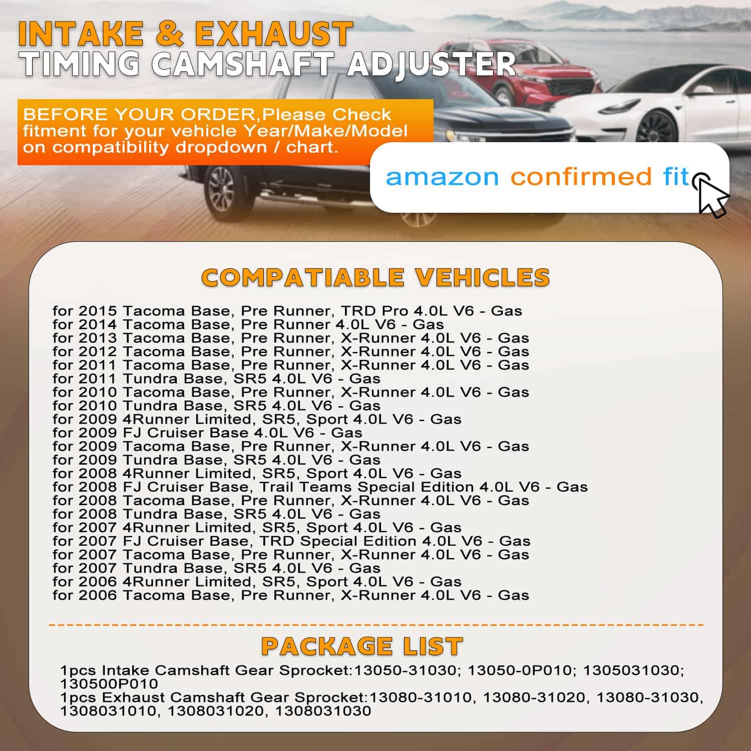 PANGOLIN 2PCS Engranajes Piñón del árbol de levas - Imagen 3