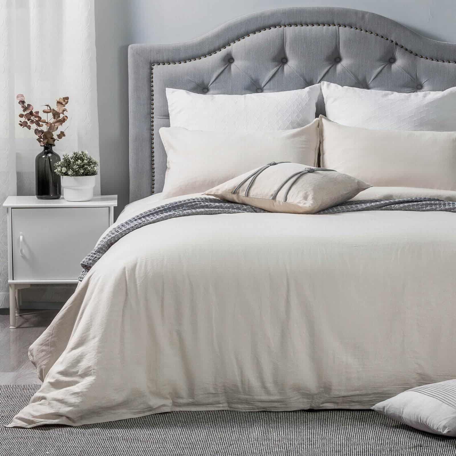 Juego de Funda de Edredón de Lino y Algodón Lavado Meadow
