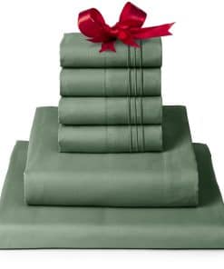 Juego de sábanas California King Mellanni -Salvia