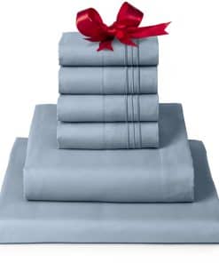 Juego de sábanas California King Mellanni -Azul Hortensia