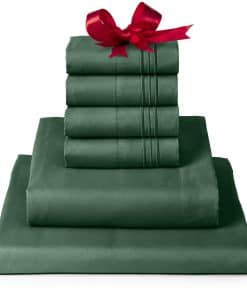 Juego de sábanas California King Mellanni -Verde Esmeralda